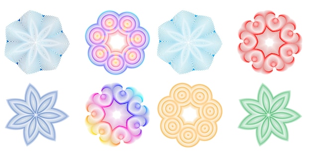 Set design element circle Isolated bold vector colors golden ring from Abstract glow wavy stripes of many glittering swirl created using Blend Tool Vector illustration EPS10 for your presentation