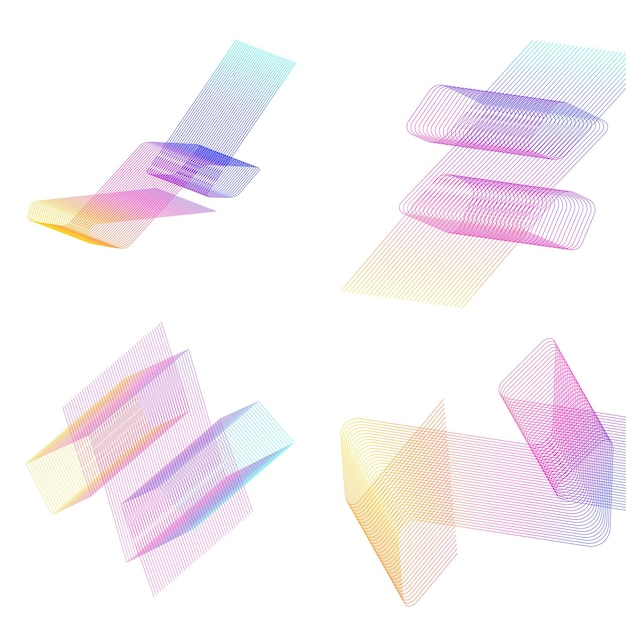 set design element circle isolated bold vector colors golden ring from abstract glow wavy stripes of many glittering swirl created using blend tool vector illustration eps10 for your presentation