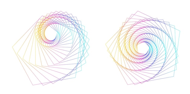 Set design element circle Isolated bold vector colors golden ring from Abstract glow wavy stripes of many glittering swirl created using Blend Tool Vector illustration EPS10 for your presentation