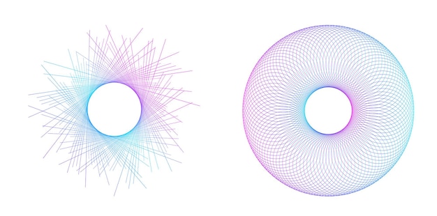 set design element circle isolated bold vector colors golden ring from abstract glow wavy stripes of many glittering swirl created using blend tool vector illustration eps10 for your presentation