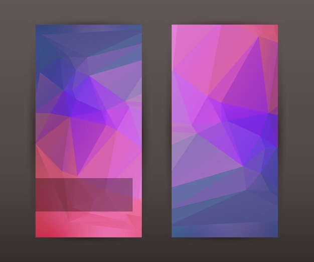 Set flyer background modern triangle design02