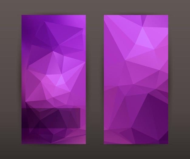 Set flyer background modern triangle design05