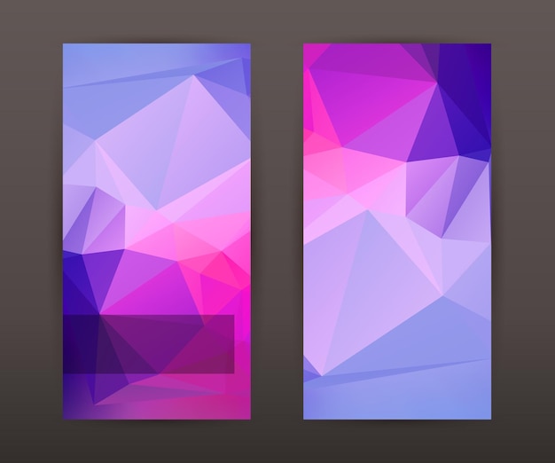 Set flyer background modern triangle design15