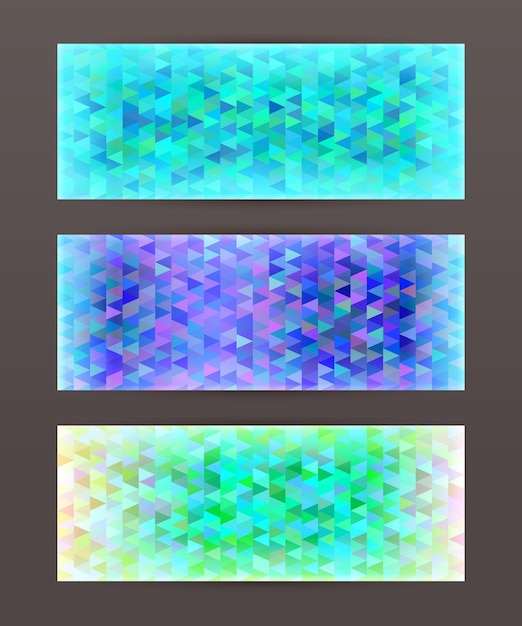 Set Horizontal banner design element background glow abstract shape05