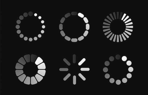 set loading icon. progress bar for upload download round process.