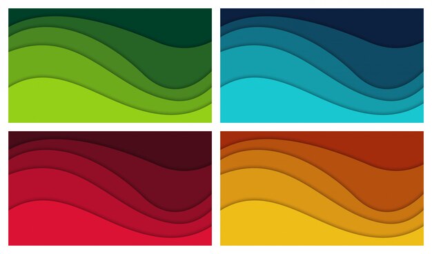 Set of 3D abstract