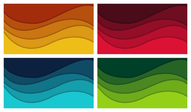 Set of 3D abstract