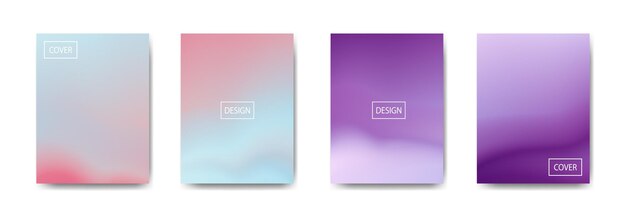 Set of abstract background with beautiful gradation color colorful background for poster flyer banner backdropvertical bannercool fluid background vector illustration
