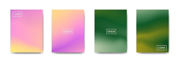 Set of abstract background with beautiful gradation color colorful background for poster flyer banner backdropvertical bannercool fluid background vector illustration
