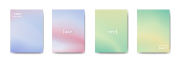set of abstract background with beautiful gradation color colorful background for poster flyer