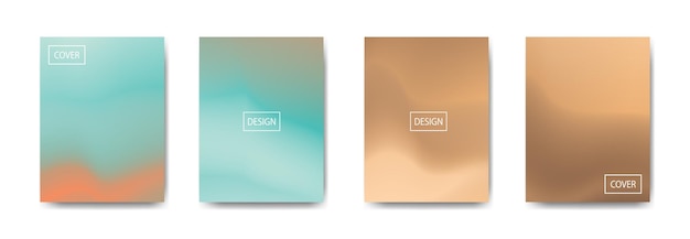 set of abstract background with beautiful gradation color colorful background for poster