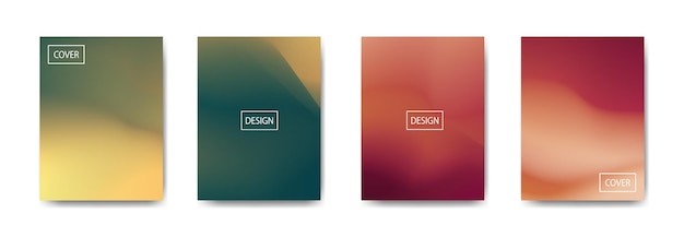 set of abstract background with beautiful gradation color colorful background for poster
