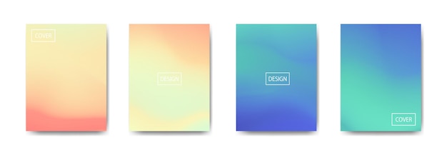 set of abstract background with beautiful gradation color colorful background for poster
