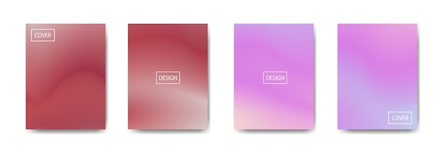 set of abstract background with beautiful gradation color colorful background for poster