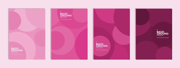 Set of abstract geometric background with circles vector