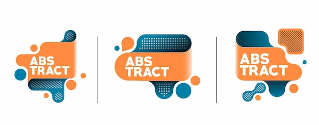 Set of Abstract label banner poster with space of your text.
