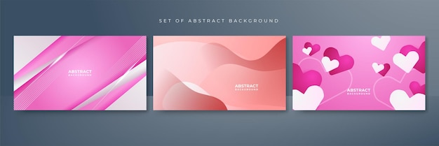 Set of abstract soft pink background Vector abstract graphic design banner pattern presentation background web template