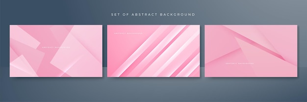 Set of abstract soft pink background