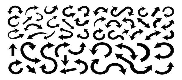 set of arrows icon vector illustration