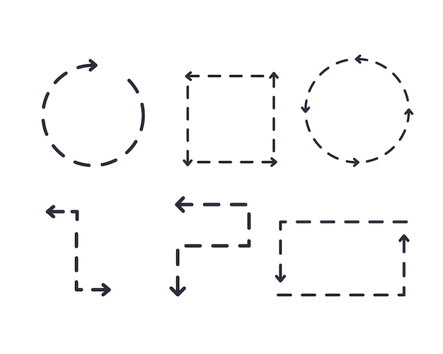 Set of black arrows icons Vector