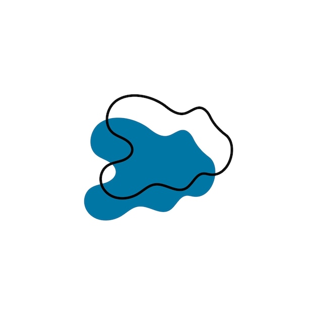 set of blob elements hand drawn vector decoration