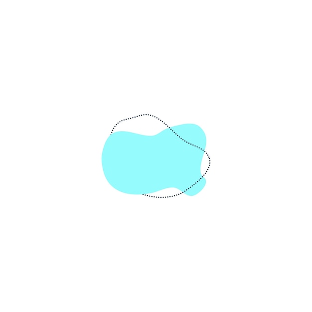 set of blob elements set vector doodle