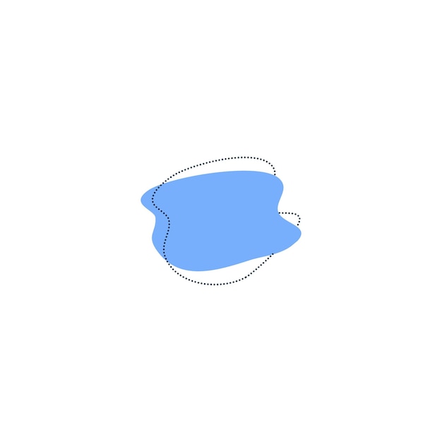 set of blob elements set vector isolated