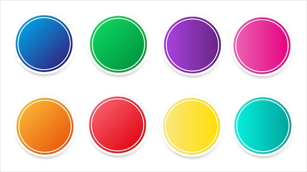 Set of buttons