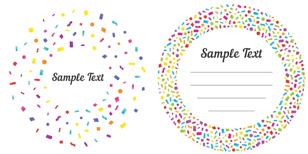 set of colorful explosion of confetti vector illustration flat design element