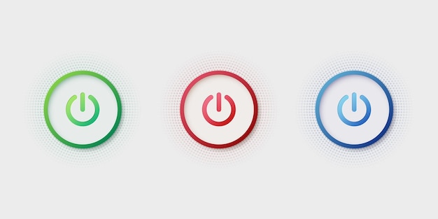 Set of colorful modern buttons with shadows and gradients Vector illustration