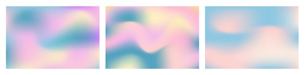 set of digital backgrounds blurred blue spring sky vector gradient meshes colorful banner copyspa