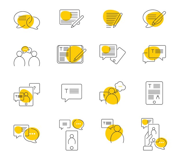 Set of faq icons