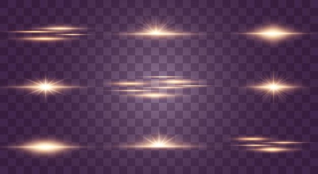 Set of flashes, Lights and Sparkles