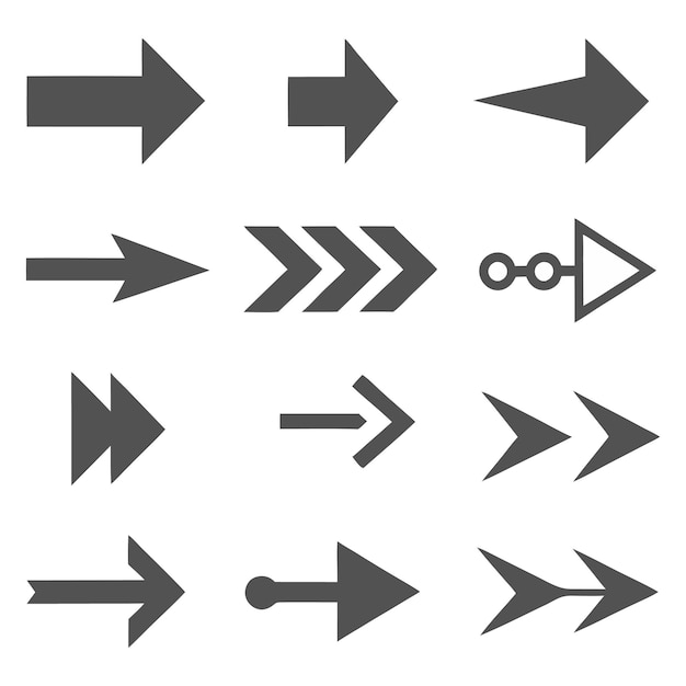 set of flat direction arrows pack of Arrows set icons arrow symbols and arrow sign vector collection