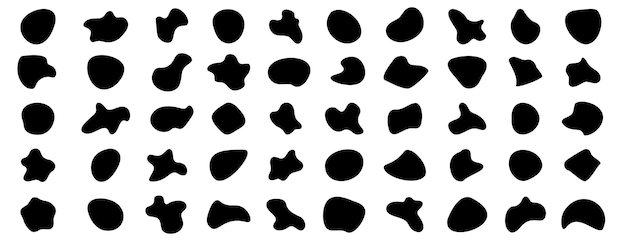 set of fluid frame design liquid shapes template collection