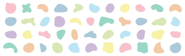 Set of fluid frame design Liquid shapes template collection