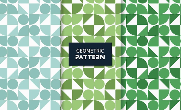 set of geometric seamless patterns in different colors vector
