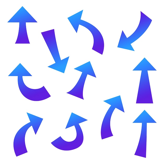 Set of Gradient Arrows