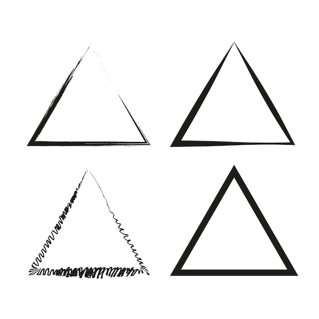 Set of grunge triangle brush texture Vector illustration EPS 10 Stock image