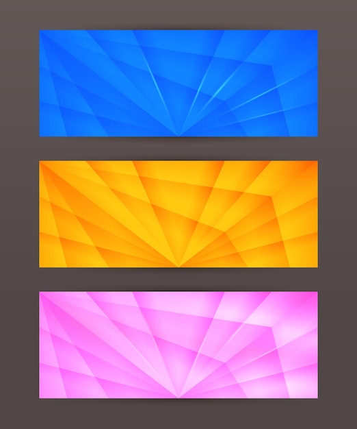 Set of horizontal banner header website3