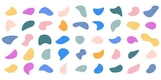 set of liquid shape elements.vector illustrtion
