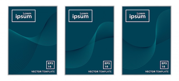 Set of minimal business brochure cover design