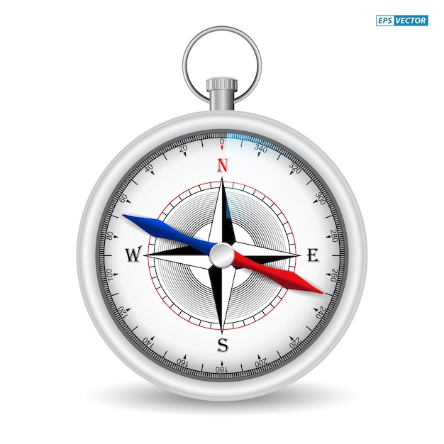 set of realistic wind compass marine isolated eps vector