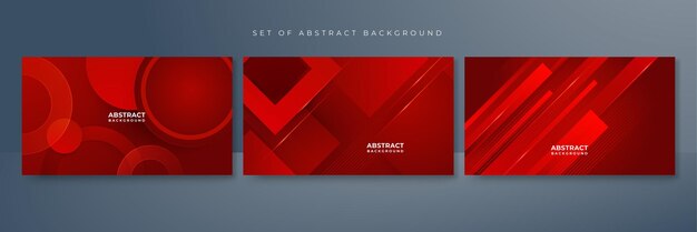 Set of red background