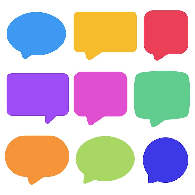 Set of Rounded Message Bubbles