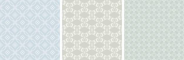 Set of seamless patterns in retro style