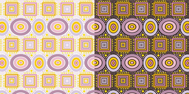 Set of seamless patterns Small geometric shapes Colored stones Mosaics