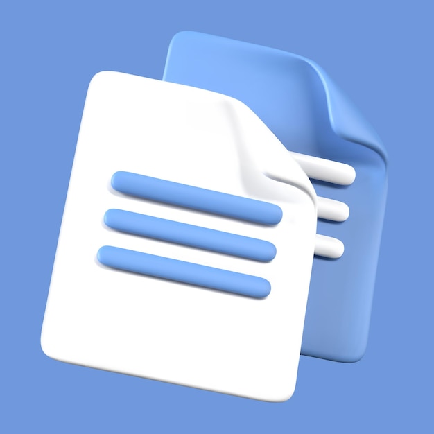 Set of sheets with lines on blue background Vector composition for concepts of working with docs