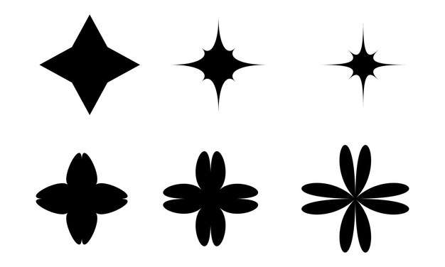 Set Of Star Vector Shapes