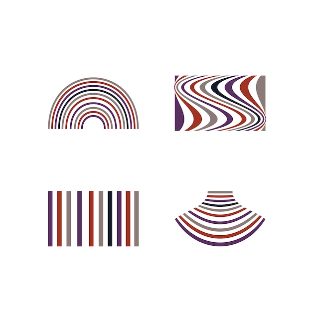 Set of the abstract shapes Vector design elements